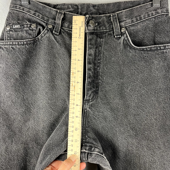Vintage Lee Jeans Women 14 High Rise 28x29 Tapered Faded 80s 90s USA Made - Picture 5 of 16